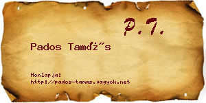 Pados Tamás névjegykártya